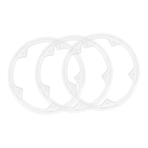 BCOATH 3pcs Bicycle Chain Wheel Crankset Cover Durable Plastic Sprocket Protector for Road Mountain Folding Bikes Effortless Installation Lightweight Design Enhanced Safety