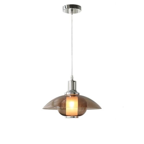 Lustre LED anti-éblouissement suspension en verre pour café et chambre