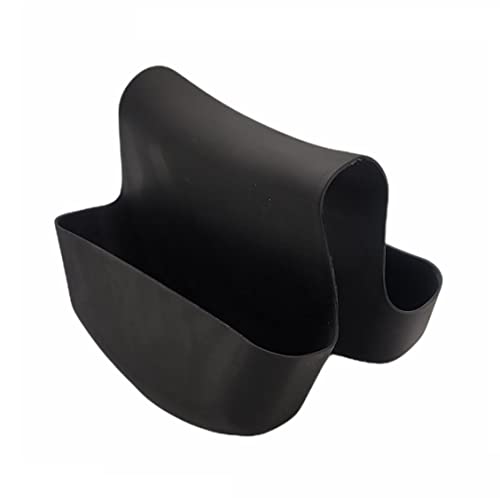 Handy Housewares Sink Caddy Saddle Flexible Sponge Holder - Fits Any Standard Double Kitchen Sink - Black
