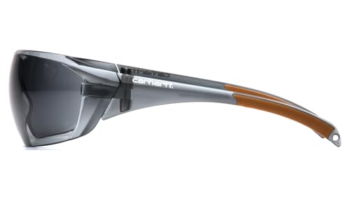 Carhartt Billings Safety Glasses, Gray Temples, Gray Lens