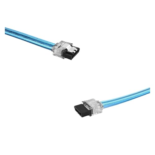 Cable SATA III 6 Gb/s 1 m Angulo 180 Grados Transparente Rosa miniatura 2