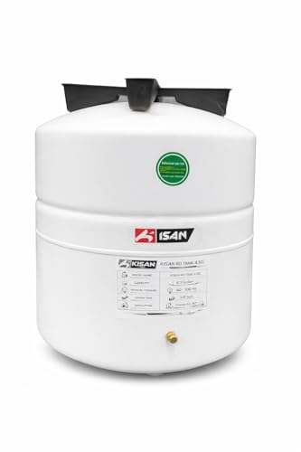 Image of Kisan 4.5 Gallon Reverse Osmosis Water Storage Tank - Food Grade Pressurized Water Tank for Under-Sink RO Systems - 1 /4 inch NPT Connection