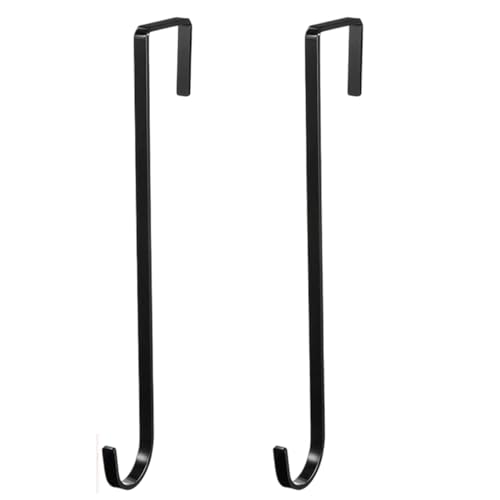 HolooVeranillo 2Pcs Metal Wreath Hook Over The Door Wreath Hanger Hanging Hook Wreaths Hanger Metal Wreaths Door (Christmas Easter) Seasonal Displays and Home Entrance Embellishments