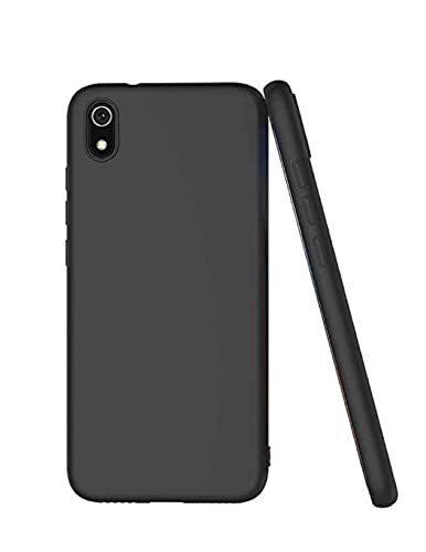 Image of Mobile Back Cover Case for Xiaomi Redmi 7A (Silicone Case|CameraProtection|Black SC1510)