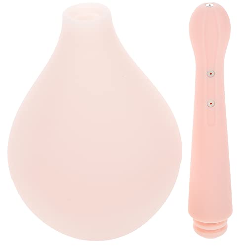 Beavorty Lâmpada de enema de silicone, lavadora vaginal, à prova de vazamento, para mulheres e homen