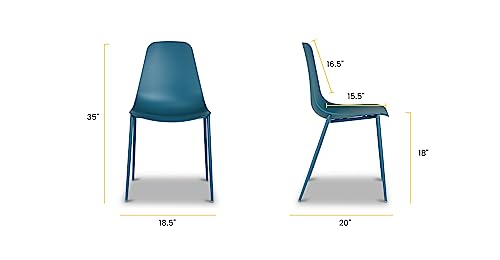 Poly & Bark Isla Chair, Set Of 4, Ocean Teal #TOP4