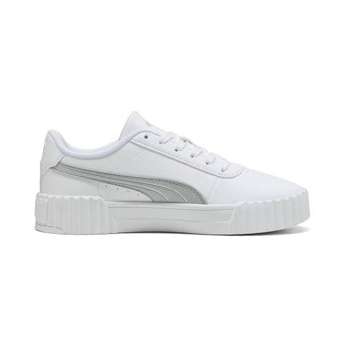 PUMA Women's Carina 3.0 Sneaker, White Silver, 8.5