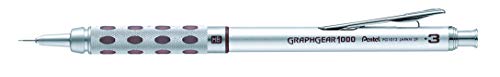  Pentel, portamine Graphgear 1000 0.3 millimeters Silver