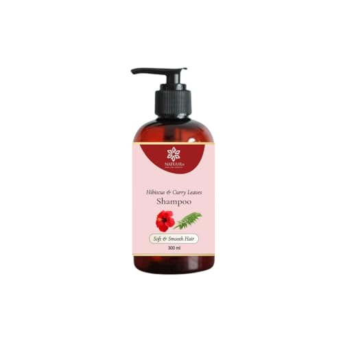NATUUR – Aloe Hibiscus & Curry Leaves Shampoo – 300ml | Organic & Gentle | Plant-Based Formula | For Soft and Smooth, Healthy Hair | Natural Ingredients
