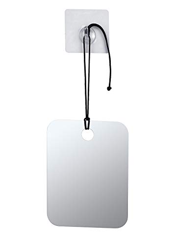 Anti-Beschlag Rasierspiegel Duschspiegel Badspiegel Einstellbarer Wandspiege Schminkspiegel mit Klebehaken und Seil für Badezimmer Duschen