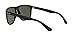 Ray-Ban RB4147 Boyfriend Square Sunglasses, Black/Polarized Dark Green, 60 mm