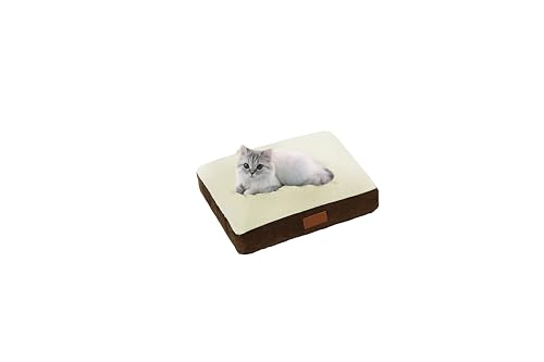 Ellie-Bo Matelas D’Intérieur Lavable, pour Chiens, Revêtement Imitation Daim et Peau de Mouton,...