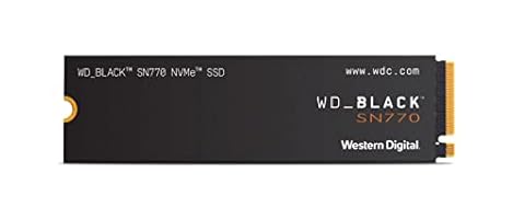 WD_BLACK SN770 NVMe SSD 250 GB High-Performance NVMe SSD, Gaming SSD, PCIe Gen4, M.2 2280, mit bis zu 4.000 MB/s Lesen