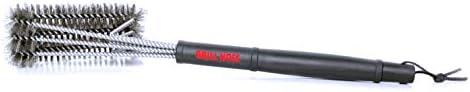 GRILL HOSS The New #1 Best BBQ Grill Brush, Barbecue Grill Cleaner Made Easy - 18" Long Handle with 3 in 1 Stainless Steel Brushes. Clean The Charcoal or Gas Grill Fast and Safe.