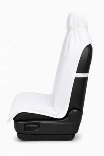 Image of VVIP BAGDA A NEW 100% Solid Large Luxury All CAR Seats Cotton Towel Car Seat Towel Cover Comfortable Driving SUV,Sports, (Pack of -1) (White)