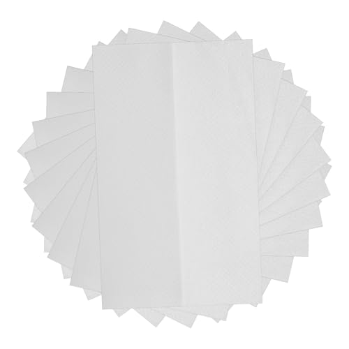 MOTHNUR Toallas de Mano Desechables de Papel Blanco 3 Pliegues 200 Unidades para Baño, Hotel y Oficina, Absorbentes y Resistentes para Invitados y Eventos