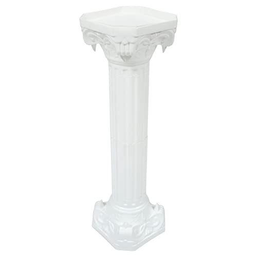 Yardwe White Roman Pillar Greek Column Statue Wedding Pillar Plastic Roman Collum Props Pant Stand Figurine Pillar Sculpture Wedding Decoration Home Garden Decoration #TOP23