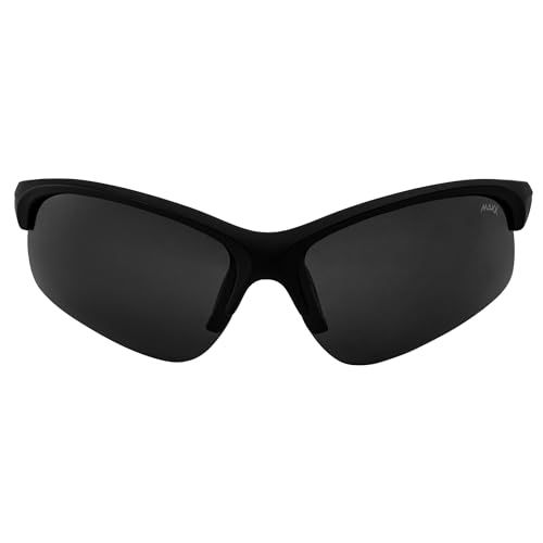 MAXX Domain Sport Golf Cycle Sunglasses Black with Polarized Smoke Lens2