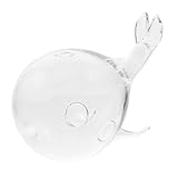 Cute Whale Vase Transparent Glass Flower Holder for Home Office Decor Stylish Ocean-Inspired Centerpiece for Flower Arrangements Nautical Themed Decoration