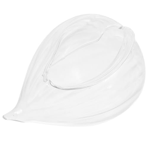 FIXOSHEE Copa de Vidrio Forma de Caracola para Cócteles, Vaso Transparente Reutilizable de Gran Capacidad, Diseño Moderno para Bar, Restaurante y Uso en Casa