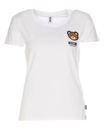 T-shirt ours en peluche Moschino avec épaules tombantes et logo poitrine