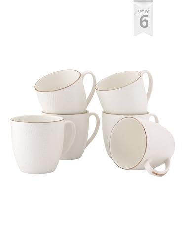 Image of Clay Craft Fine Ceramic Tea Cup Set of 6-205 ml Each, Tea Cup Set of 6, Microwave & Dishwasher Safe, Mugs for Coffee, Cups Set of 6, Mug Set, Gift Set, Ideal for Gifting
