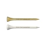 Personalized Golf Tees, Custom Golf Gift, Laser Engraved Golf Tees / 2.75' Natural Wood Or White (White)