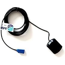 Maswell GPS Active Waterproof Antenna Fakra Rectangular Shape Magnet Mount 9.8 Feet Lead Fakra Type C Blue Connector Compatible with BMW Benz Car Audi GM Chevy Chevrolet Truck SUV GMC Jeep Ford Dodge