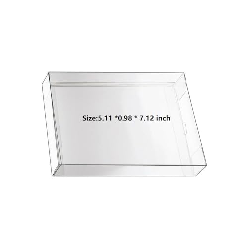 WICAREYO 10pcs claro caja de la caja de manga CIB protector Compatibile para NES juegos cartucho de caja