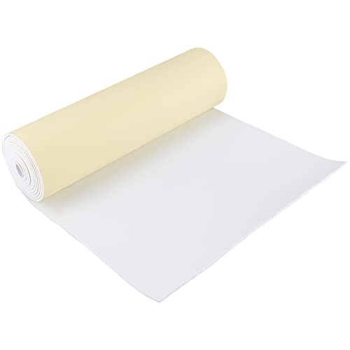 BENECREAT 78.7x12 inch White Self-Adhesive EVA Foam Roll, 3mm Thick Sticky Upholstery Foam Sheets for Scrapbooking Crafts, Cosplay Model, Cushion Furniture, Gap Filling, Packing