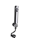 Bathroom Bidet Sprayer Set 3pcs Toilet Holder Matt Black Gold Grey Chrome(Grey)