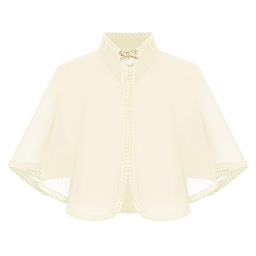 YiZYiF Girls Chiffon Shawl Top Bolero Cardigan Shrugs Sheer Flower Girl Communion Party Dress Cover Up Accessory