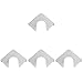 Yardwe Billiard Table Corner Plate Replacement 4-Pack Silver Pool Table Corner Guard Plates Snooker Accessories 7.16X7.16X6.29In