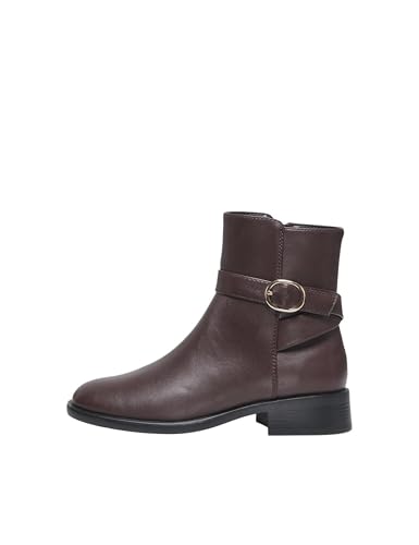ONLY Buckle Boot, Bota con Hebilla Onlbenni-2 Mujer, Piedra marrón, 41 EU