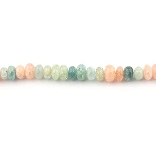 Morganite Faceted Rondelles pour remplacer les perles ternes par des pierres fines lumineuses