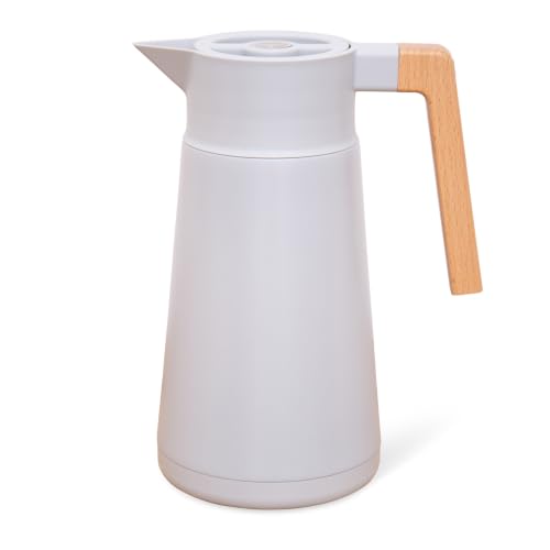 Thermal Coffee Carafe 68 Oz - Stainless Steel Insulated with Tea Infuser