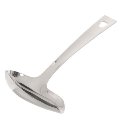 Cabilock Cuchara para Salsa de Acero Inoxidable Diseño Pequeño y Boca Inclinada Utensilio de Cocina para Verter y Decorar Apta para Uso Doméstico y Lavavajillas 1 Pieza