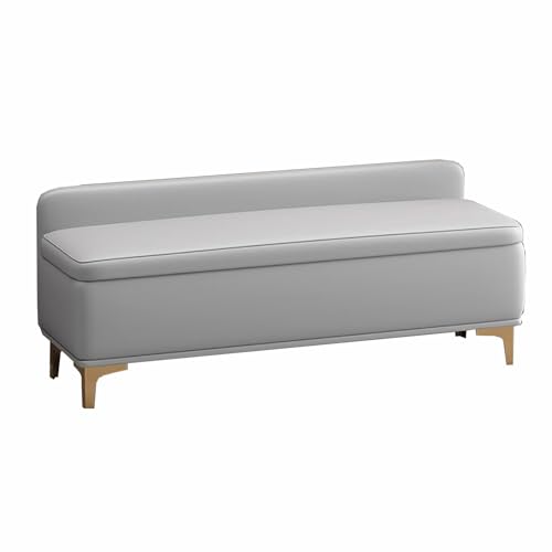 Banc de rangement compact gris 60 cm pour gagner de la place avec style - 2