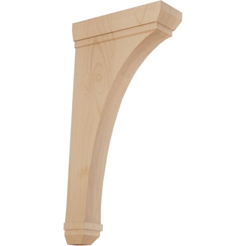Ekena Millwork BKT02X07X14STAL Stockport Wood Brackets, 2 1/4"W x 7"D x 14"H , Alder