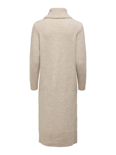 Only Onlbrandie L/S Roll Neck Dress Knt Noos Vestito, Pumice Stone/Dettagli: W. Melange, M Donna - 4