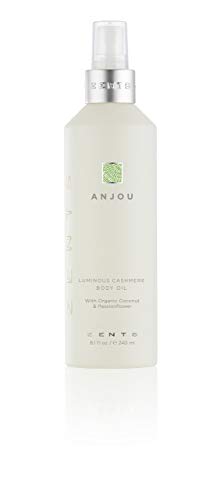 Zents Luminous Cashmere Body Oil (Anjou Fragrance) | Moisturizing Body Oil with Vitamin E & Organic Coconut Oil | Softens & Smooths Skin | 8 fl oz