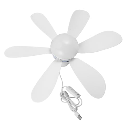Ventilador de techo mini para camping y hogar con luz LED recargable 2