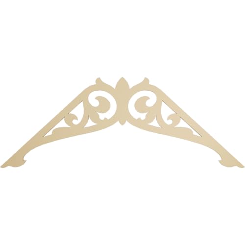 72"W x 33"H x 1 1/2"P (11/12) Pitch Carrillo Signature Urethane Gable Pediment, Primed Tan