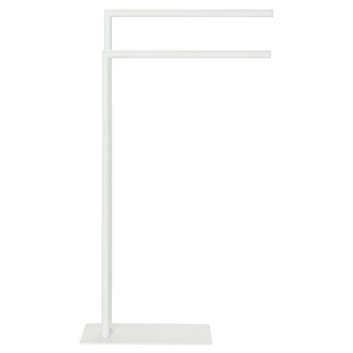Support à serviette Métal Blanc pour éviter l'humidité au sol - 3