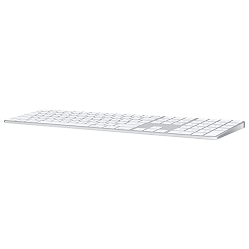 Image of Apple Magic Keyboard with Touch ID and Numeric Keypad (for Mac Computers with Apple Silicon) - Arabic - Silver (Renewed)