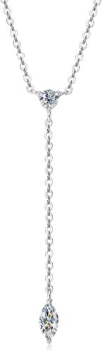 Collier moissanite argent S925 pendentif diamant femme