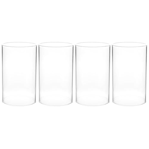 Glaszylinder 4 durchsichtige -Kerzenhalter in Zylinderform, für...