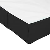 Cubre Canape Falda de Cama Plisada a Medida con Volantes Agregar sábanas Superiores Blancas - Colchas de Microfibra Premium Suave de 14 Pulgadas de Alto Faldas De La Cama (Color : Noir, Size : Twin