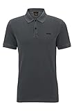 BOSS Herren Prime Slim-Fit Poloshirt aus Baumwoll-Piqué Dunkelgrau XL