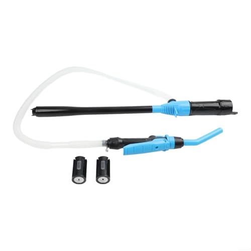 Bomba de aceite eléctrica con pilas Bomba de transferencia de combustible de flujo rápido de ABS y aleación se puede utilizar para la mayoría de los vehículos (azul)